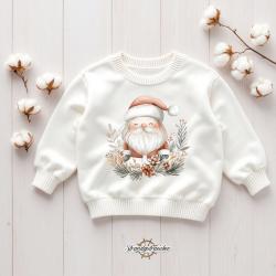 Buegelbild Boho-Weihnachtsmann