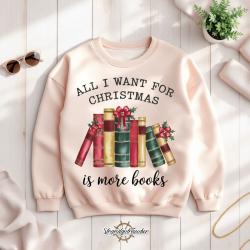 Buegelbild All I want for Christmas is more books