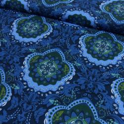 Canvas Stoff Mandala Blau Grün