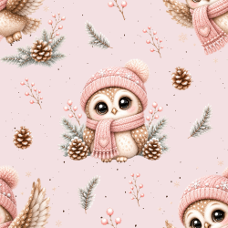 Kleine Wintereule Bio Jersey und Bio French Terry rosa – Strandgutraeuber Eigenproduktion