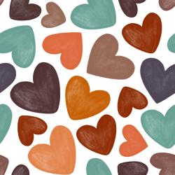 Bunte Herzen II - Bio Jersey / Bio French Terry - Vorbestellung!!!