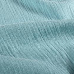 Musselin - uni indgoblau - blau