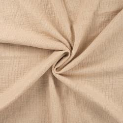 Musselin Stoff Sand mit Gold Lurex
