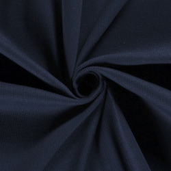 Rippjersey marine dunkelblau - schmale Rippe