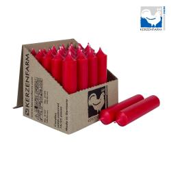 Stabkerze - weihnachtsrot 10cm lang - 22mm Durchmesser